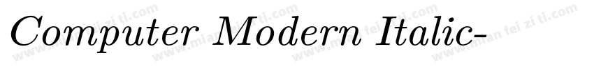 Computer Modern Italic字体转换